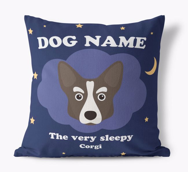 Very Sleepy: Personalized {breedFullName} Canvas Pillow